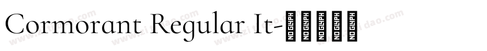 Cormorant Regular It字体转换